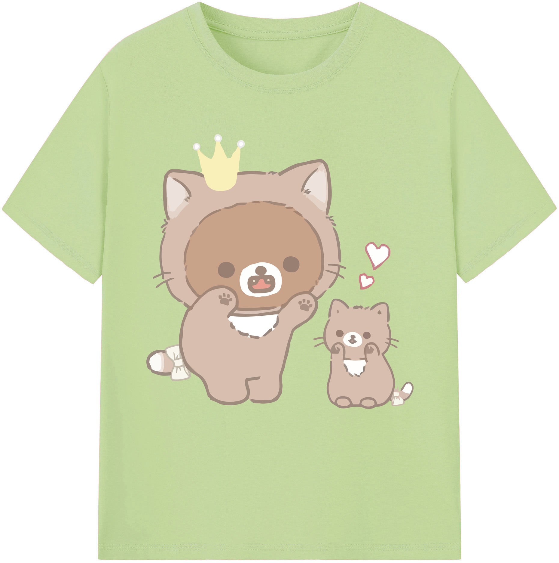 （画像用） リラックマ リラックマ キイロイトリ Rilakkuma Korilakkuma Kiiroitori 綿100％半袖Tシャツ（フロントプリント）